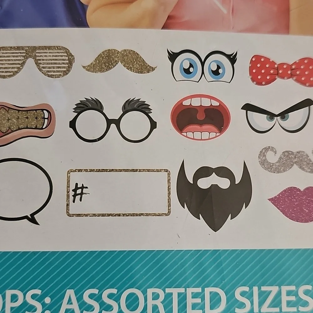 Nwt Photo Booth Props Set - Fun Party Accessories